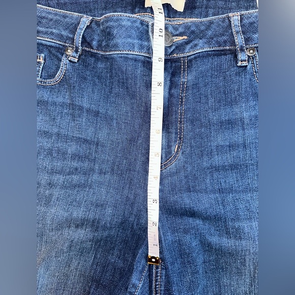LOFT Curvy Skinny Jeans NWT Size 14 Dark Wash High Rise Ankle Stretch Denim - Picture 5 of 7